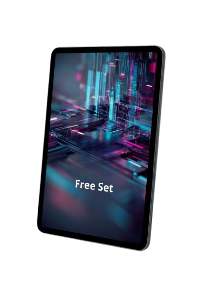 Tablet displaying "Free Set"